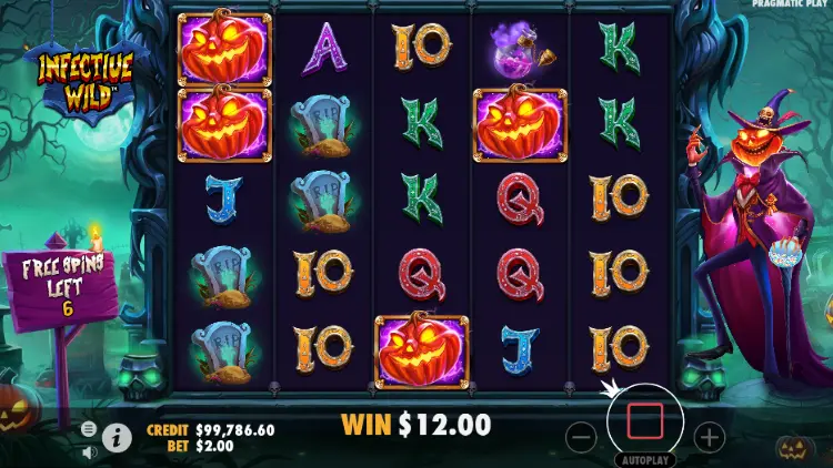 infective wild slot reels in free spins bonus game